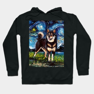 Black and Tan Shiba Inu Night Hoodie